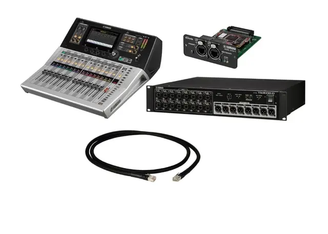 PA Yamaha TF1 & 1 stk. Tio1608 Stage box