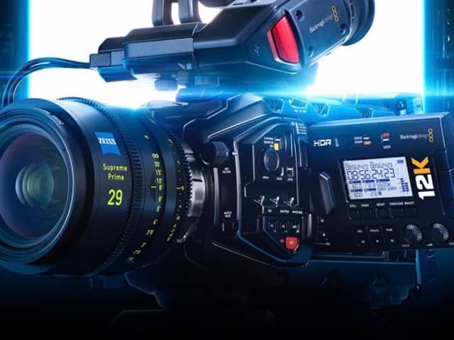 Blackmagic Ursa Pro 12K camera, & 2 pcs. v-lock and 4 pcs T1.5 optics til leie i Oslo (generelt)