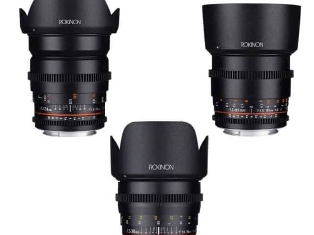 Rokinon 24, 35, 50 & 85mm T1.5 optikk