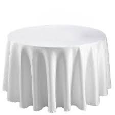 Runde duker i hvit polyester 260cm
