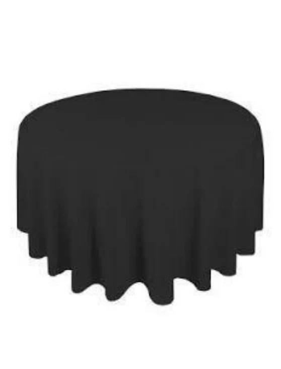 Runde duker i sort polyester 260cm