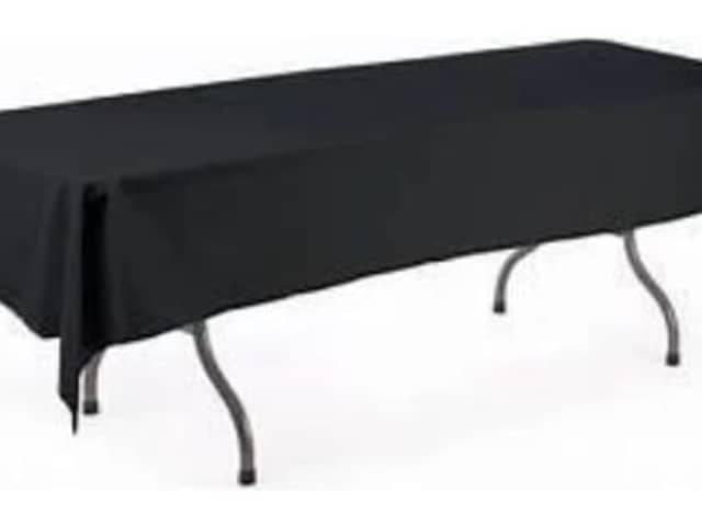 Sort polyesterduk 140x230 cm