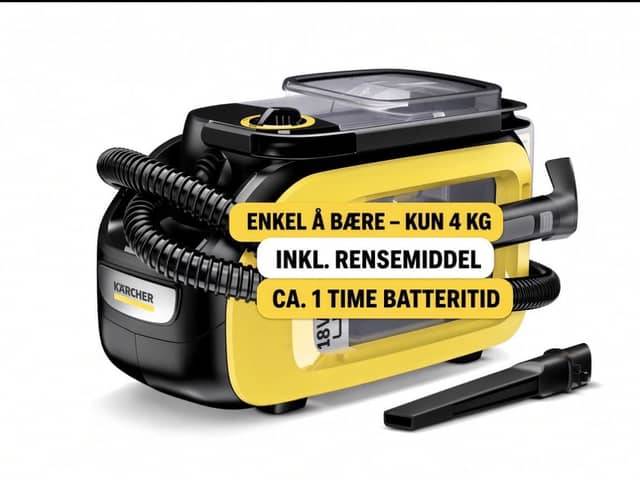 Kärcher tepperenser med lang batteritid